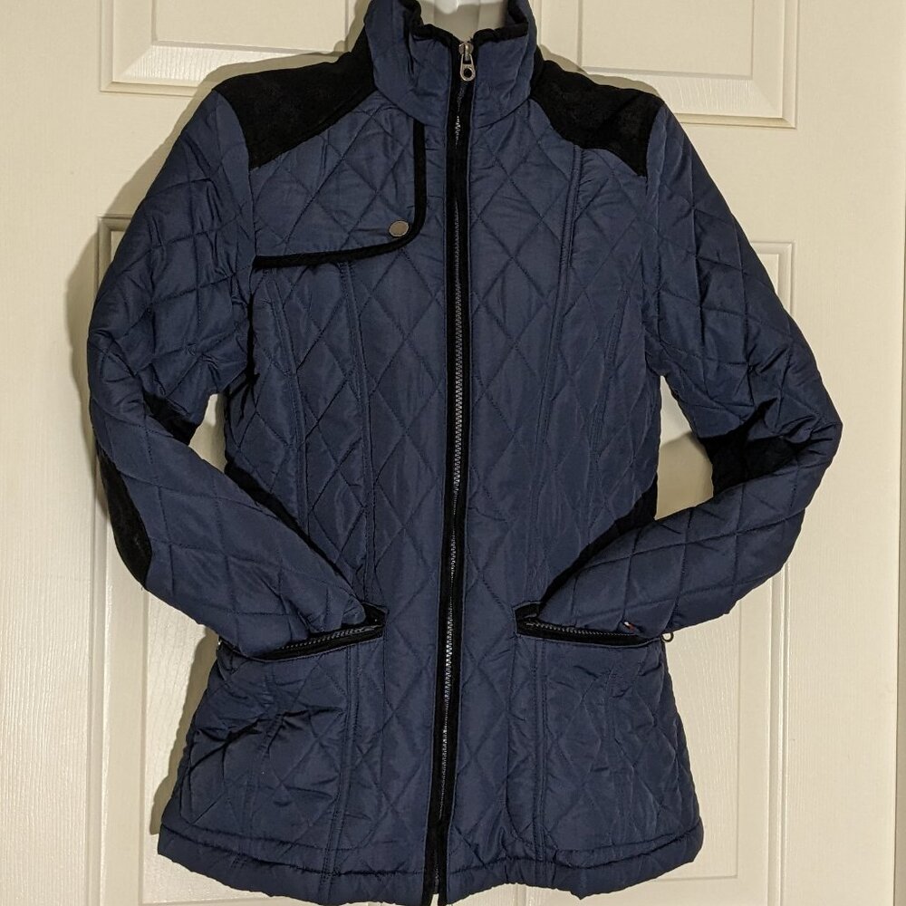 Tommy Hilfiger Coat/Jacket Womens  Knit Storm Cuff Puffer Size XS Blue